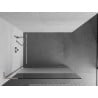 Mexen Kioto L Walk-in Shower Panel 100 x 200 cm, Transparent/Frosted, Brushed Nickel - 800-100-103-97-35