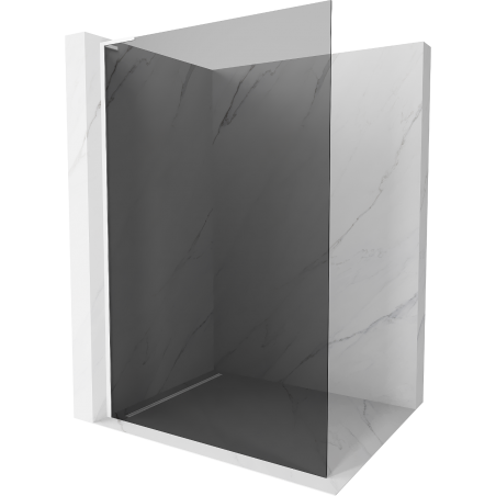 Mexen Kioto L Walk-in Shower Wall 70 x 200 cm, Graphite, White - 800-070-103-20-40