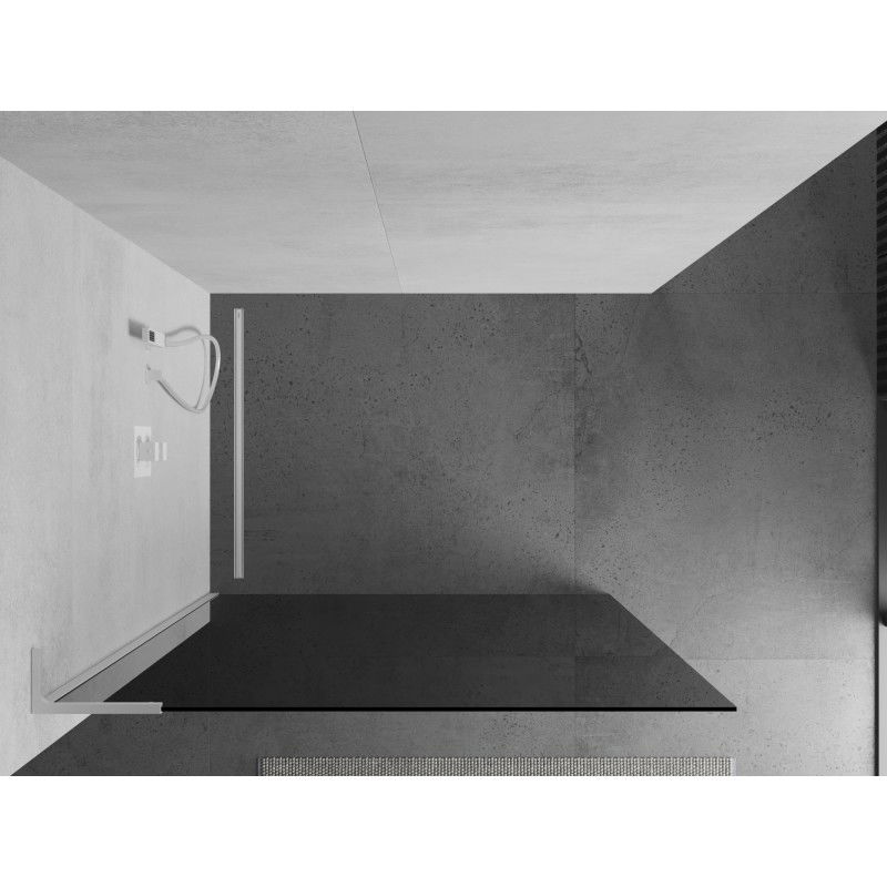 Mexen Kioto L Shower Screen Walk-in 80 x 200 cm, Graphite, White - 800-080-103-20-40