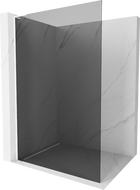 Mexen Kioto L Walk-in Shower Wall 100 x 200 cm, Graphite, White - 800-100-103-20-40