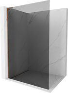 Mexen Kioto L walk-in shower panel 110 x 200 cm, graphite, rose gold - 800-110-103-60-40