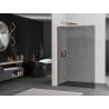 Mexen Kioto L Walk-in Shower Wall 120 x 200 cm, Graphite, Rose Gold - 800-120-103-60-40