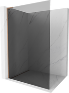 Mexen Kioto L Walk-in Shower Wall 80 x 200 cm, graphite, brushed copper - 800-080-103-65-40