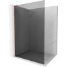 Mexen Kioto L Walk-in Shower Wall 100 x 200 cm, Graphite, Brushed Copper - 800-100-103-65-40