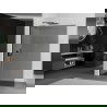 Mexen Kioto L Walk-in Shower Wall 80 x 200 cm, Graphite, Black - 800-080-103-70-40