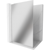 Mexen Kioto L Walk-in Shower Wall 70 x 200 cm, Mirror, White - 800-070-103-20-50