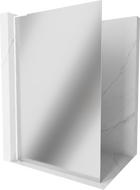Mexen Kioto L Shower Screen Walk-in 100 x 200 cm, mirror, white - 800-100-103-20-50