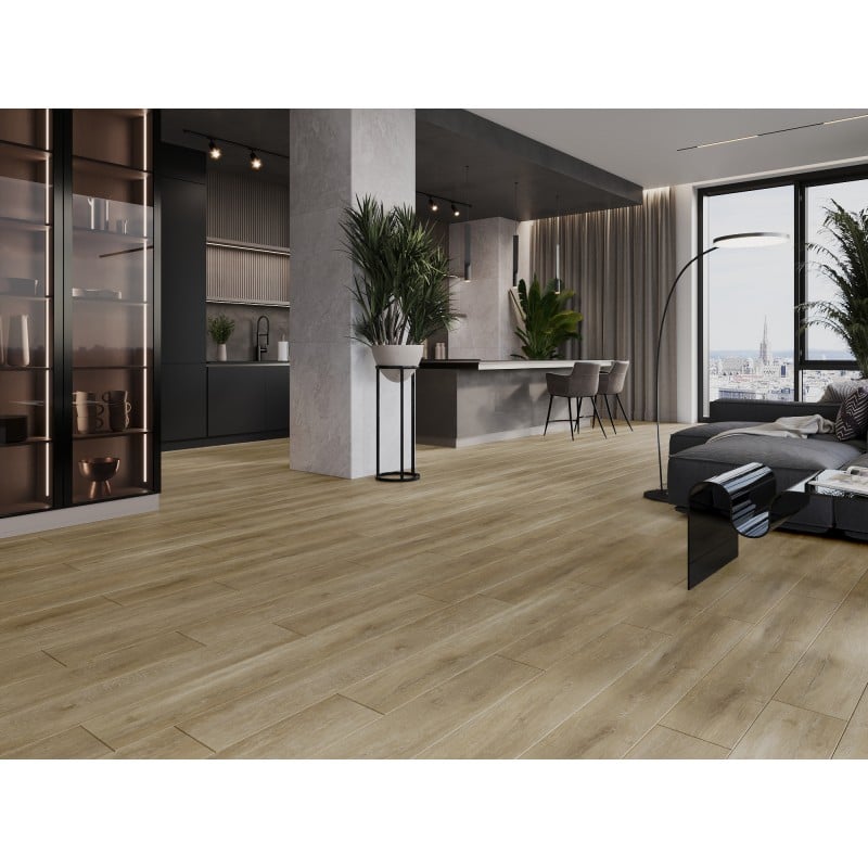 Mexen Clermont vinyl panels 1240 x 182 mm SPC 6.5 mm, IXPE underlay 1.5 mm, 4 V-Groove, Oak - F1053-1240-182-505-4V1-01