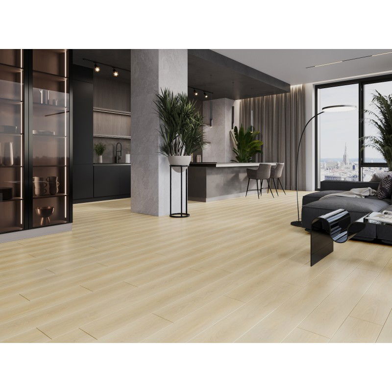 Mexen Kinston vinyl panels 1240 x 182 mm SPC 6.5 mm, IXPE underlay 1.5 mm, 4 V-Groove, Oak - F1057-1240-182-505-4V1-01