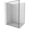 Mexen Kioto L shower wall Walk-in 100 x 200 cm, black pattern, white - 800-100-103-20-70
