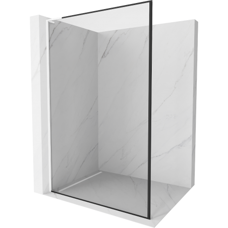 Mexen Kioto L Walk-in Shower Wall 120 x 200 cm, black pattern, white - 800-120-103-20-70
