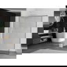 Mexen Kioto L Walk-in Shower Wall 120 x 200 cm, black pattern, white - 800-120-103-20-70