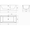 Mexen Vigo freestanding bathtub 178.5 x 80 cm, white, chrome drain - 51251788000-01