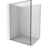 Mexen Kioto L Walk-in Shower Wall 70 x 200 cm, Black Pattern, Gold - 800-070-103-50-70
