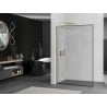Mexen Kioto L Shower Screen Walk-in 70 x 200 cm, Black Frame, Gold - 800-070-103-50-70