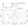 Mexen Matias 1.5-compartment granite sink with a drip tray and kitchen mixer tap Telma, Beige - 6502-69-670200-69