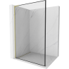 Mexen Kioto L Shower Wall Walk-in 100 x 200 cm, black pattern, brushed gold - 800-100-103-55-70