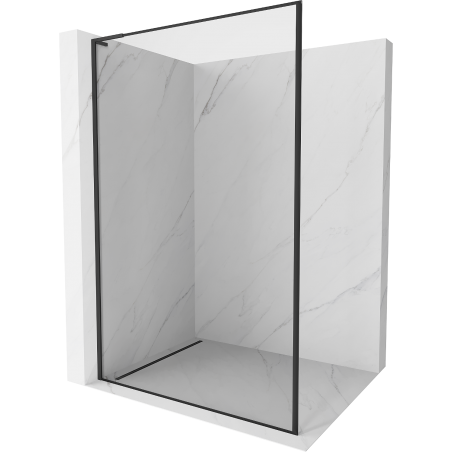 Mexen Kioto L Walk-in Shower Wall 80 x 200 cm, Black Pattern, Black - 800-080-103-70-70