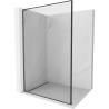Mexen Kioto L Walk-in Shower Wall 80 x 200 cm, Black Pattern, Brushed Gun Gray - 800-080-103-66-70