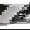 Mexen Kioto L Walk-in Shower Wall 70 x 200 cm, black pattern, brushed nickel - 800-070-103-97-70