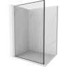 Mexen Kioto L Walk-in Shower Screen 100 x 200 cm, Black Pattern, Brushed Nickel - 800-100-103-97-70