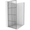 Mexen Kioto L Walk-in Shower Wall 70 x 200 cm, Black Pattern, Chrome - 800-070-103-01-77