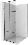 Mexen Kioto L Walk-in Shower Wall 70 x 200 cm, Black Grid, Chrome - 800-070-103-01-77