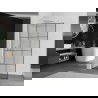 Mexen Kioto L Walk-in Shower Panel 120 x 200 cm, Black Pattern, Chrome - 800-120-103-01-77