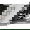 Mexen Kioto L Walk-in Shower Wall 80 x 200 cm, Black Pattern, White - 800-080-103-20-77