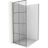 Mexen Kioto L Walk-in Shower Wall 70 x 200 cm, Black Grid, Gold - 800-070-103-50-77