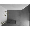 Mexen Kioto L Walk-in Shower Wall 31.5 x 78.7 inches, Black Pattern, Brushed Gold - 800-080-103-55-77