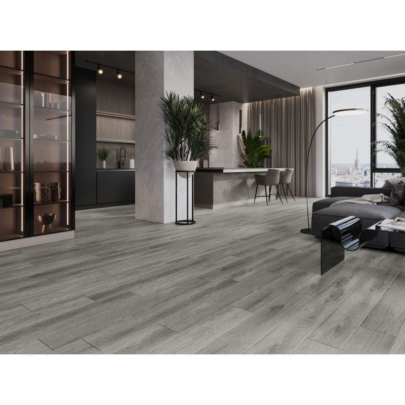 Mexen Claremont vinyl panels 1240 x 182 mm SPC 6.5 mm, IXPE underlay 1.5 mm, 4 V-Groove, Oak - F1039-1240-182-505-4V1-01