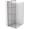 Mexen Kioto L Walk-in Shower Screen 70 x 200 cm, Black Grid, Rose Gold - 800-070-103-60-77