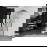 Mexen Kioto L Walk-in Shower Wall 70 x 200 cm, Black Pattern, Black - 800-070-103-70-77