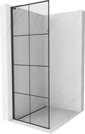 Mexen Kioto L Walk-in Shower Screen 70 x 200 cm, Black Grid, Black - 800-070-103-70-77