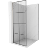 Mexen Kioto L Walk-in Shower Wall 70 x 200 cm, Black Pattern, Brushed Nickel - 800-070-103-97-77