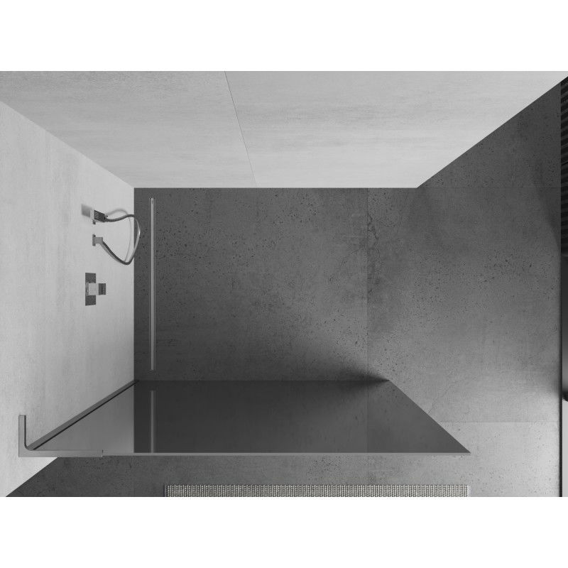 Mexen Kioto L Walk-in Shower Wall 80 x 200 cm, mirror, chrome - 800-080-103-01-50