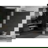 Mexen Kioto L Walk-in Shower Wall 110 x 200 cm, Mirror, Black - 800-110-103-70-50