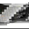 Mexen Kioto L Walk-in Shower Wall 80 x 200 cm, Black Pattern, Brushed Gold - 800-080-103-55-78