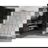Mexen Kioto L Walk-in Shower Wall 70 x 200 cm, Black Pattern, Rose Gold - 800-070-103-60-78