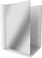 Mexen Kioto L Walk-in Shower Wall 100 x 200 cm, Mirror, Brushed Nickel - 800-100-103-97-50