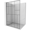 Mexen Kioto L Walk-in Shower Wall 80 x 200 cm, black pattern, gun gray brushed - 800-080-103-66-78