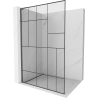 Mexen Kioto L Walk-in Shower Screen 90 x 200 cm, black pattern, gun gray brushed - 800-090-103-66-78