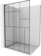 Mexen Kioto L Walk-in Shower Wall 80 x 200 cm, black pattern, black - 800-080-103-70-78