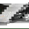 Mexen Kioto L Walk-in Shower Wall 100 x 200 cm, White Pattern, White - 800-100-103-20-85