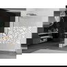 Mexen Kioto L Shower Wall Walk-in 80 x 200 cm, white pattern, gun gray brushed - 800-080-103-66-85