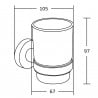 Mexen Tiber toothbrush holder, chrome - 7050538-00