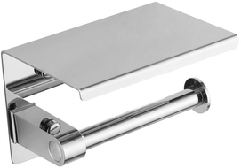Mexen toilet roll holder with a shelf, Chrome - 701197-00