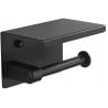 Mexen X paper holder with shelf, black - 701197-70