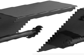Mexen toilet roll holder with a shelf, Black - 701197-70